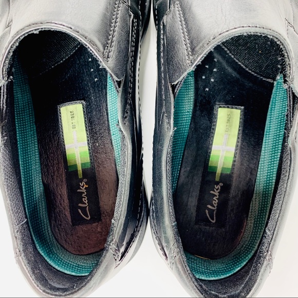 Clark’s Dress Shoe Loafer Black Leather Size 9.5 - Picture 3 of 5